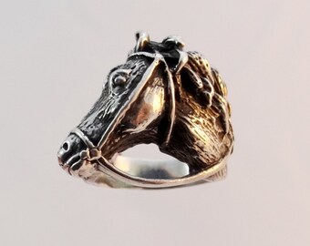 Bague argent cheval, cheval bijoux en argent Sterling, Animal, bague Wrap Animal, bague en argent Sterling, bijoux animaux, bague en argent en argent