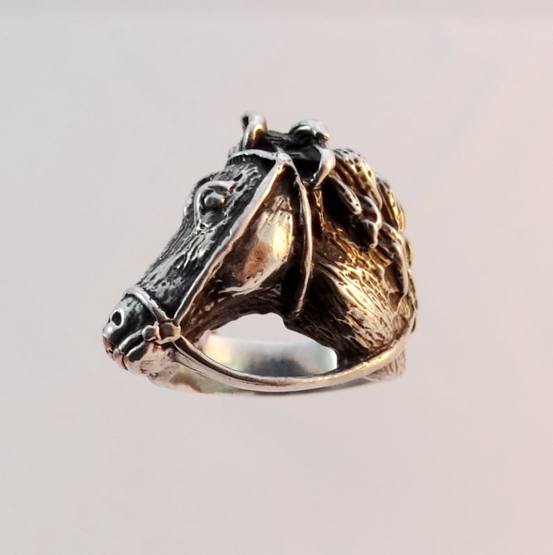 Silver Horse Ring Horse Jewelry in Sterling Silver Animal image 0