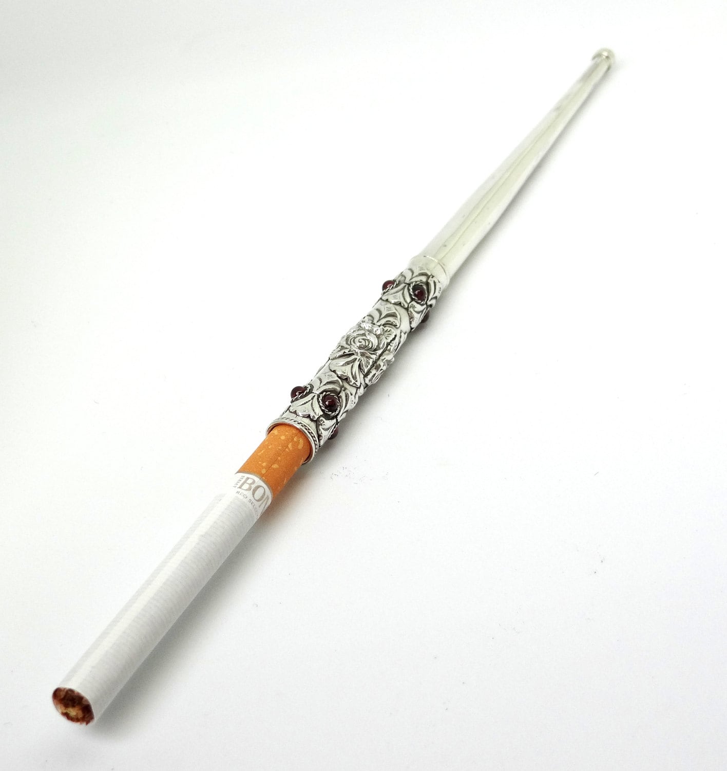 Long Cigarette Holder in Sterling Silver for Regular size Etsy