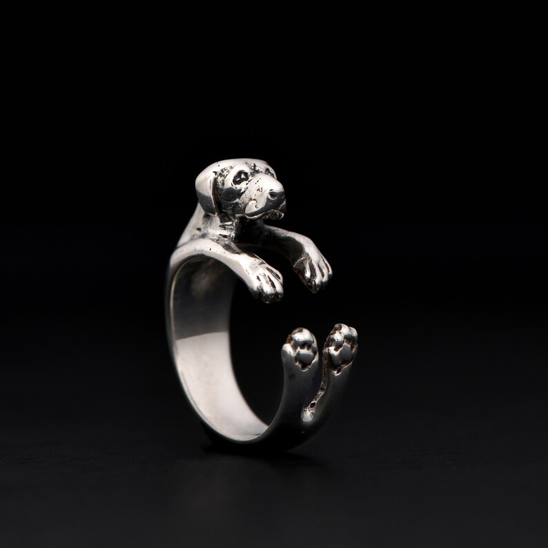 Great Dane Ring, Sterling Silver Ring, Great Dane Art, Great Dane Jewelry, Dog Ring, Dog Jewelry, Animal Ring Animal Jewelry Adjustable Ring image 9