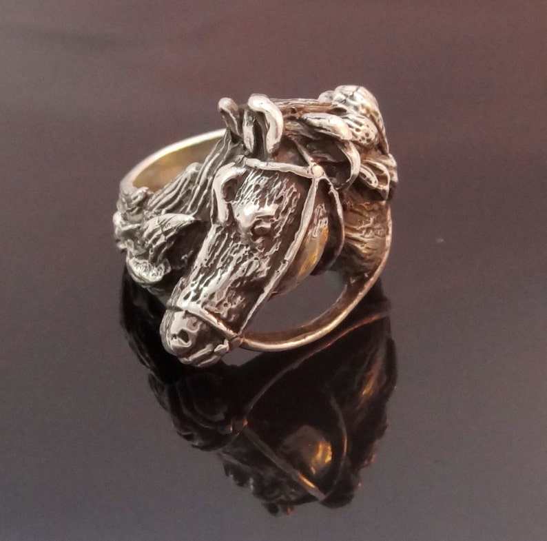 Silver Horse Ring Horse Jewelry in Sterling Silver Animal Etsy