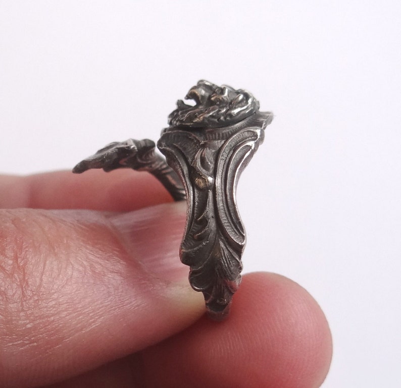 Animal Ring Lion Ring for Women Silver Ring Lion Head Ring Antique Patina Silver Lion Jewelry Sterling Silver Lion Ring