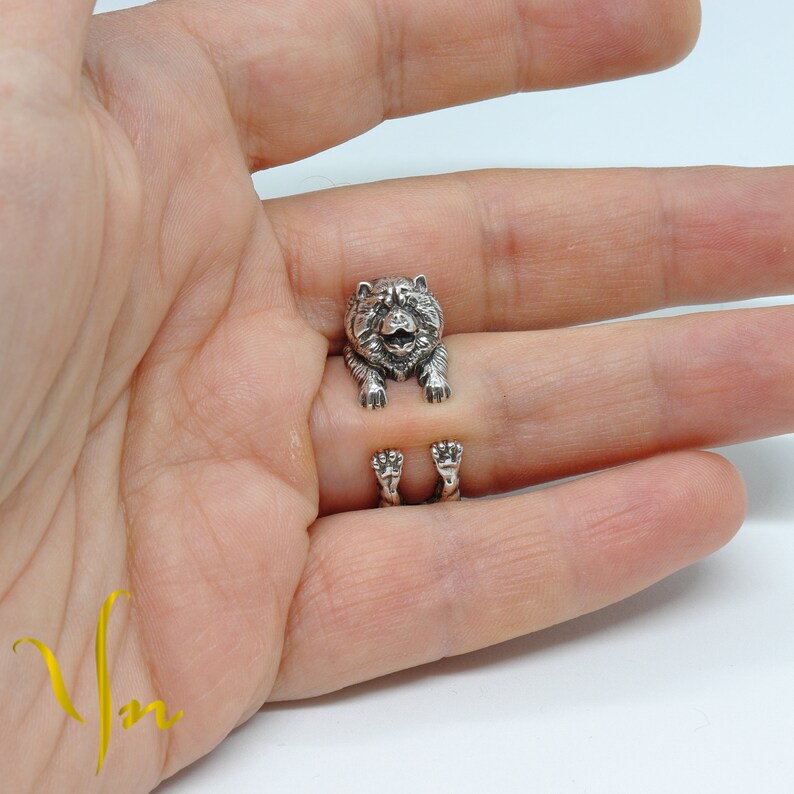 Chow Chow Silver Ring Chow Chow Dog Hnadmade Ring Gift For Animal Lovers Sterling Silver Rings Of Dog Breeds Chow Chow Jewelry