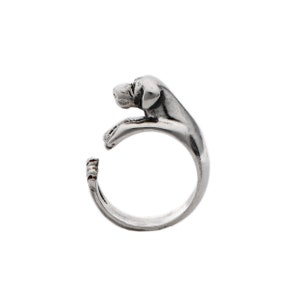 Great Dane Ring, Sterling Silver Ring, Great Dane Art, Great Dane Jewelry, Dog Ring, Dog Jewelry, Animal Ring Animal Jewelry Adjustable Ring image 6