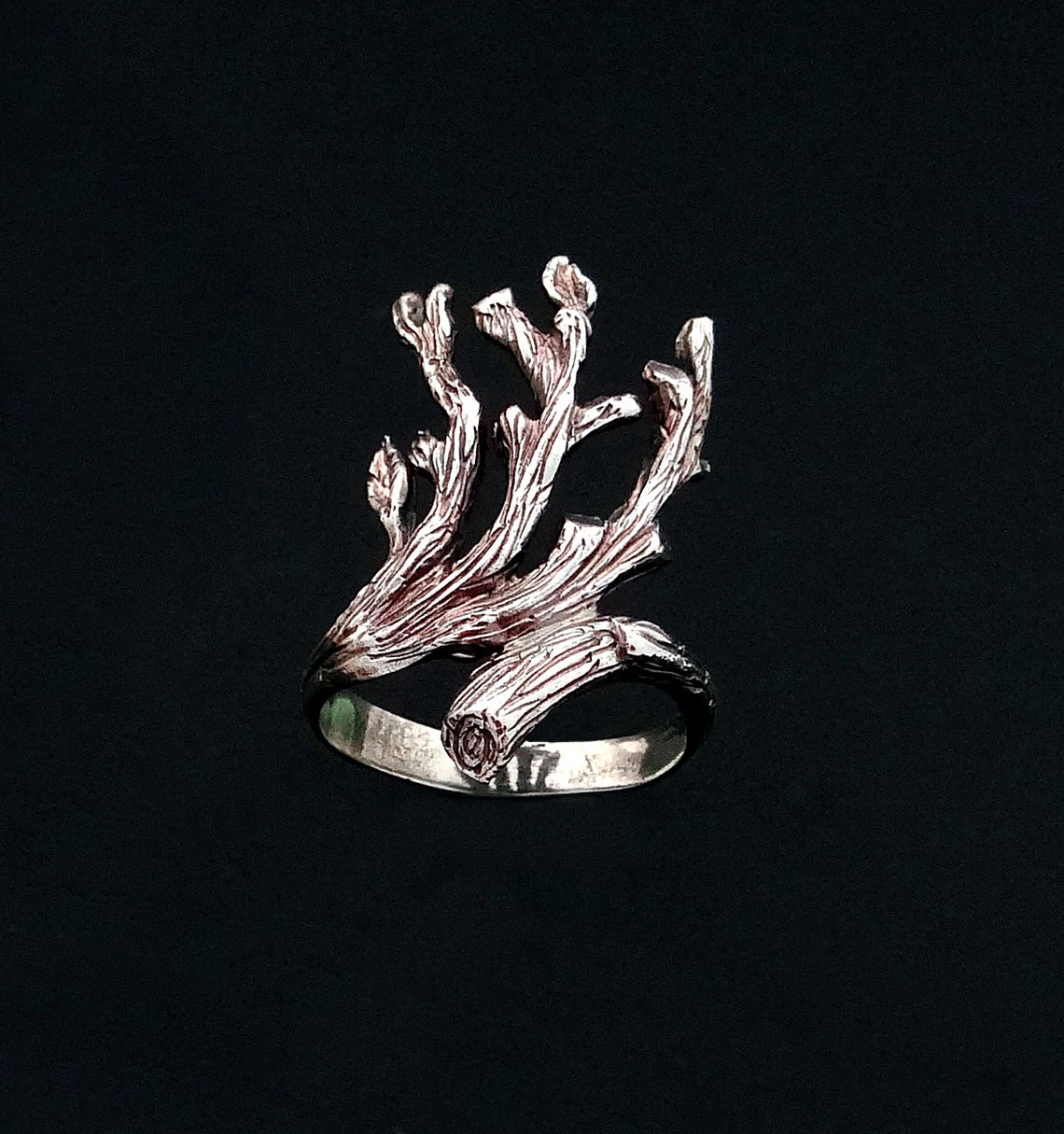 Branch Ring Branch Engagement Ring Sterling Silver Ring Etsy
