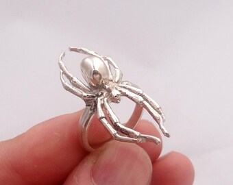 verduistering patina kan worden toegevoegd door uw aanvraag Sieraden Ringen Statementringen exclusief en cool ontwerp Spider ring in sterling zilver alle maten zijn beschikbaar 