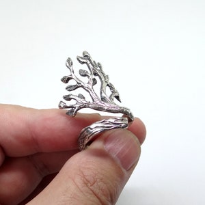 Sterling Silver Tree of Life Ring, Tree of Life Jewelry, Tree Ring image 9