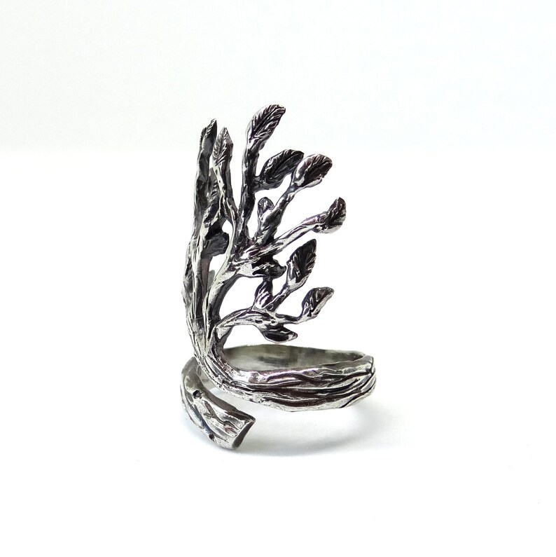 Sterling Silver Tree of Life Ring, Tree of Life Jewelry, Tree Ring image 7