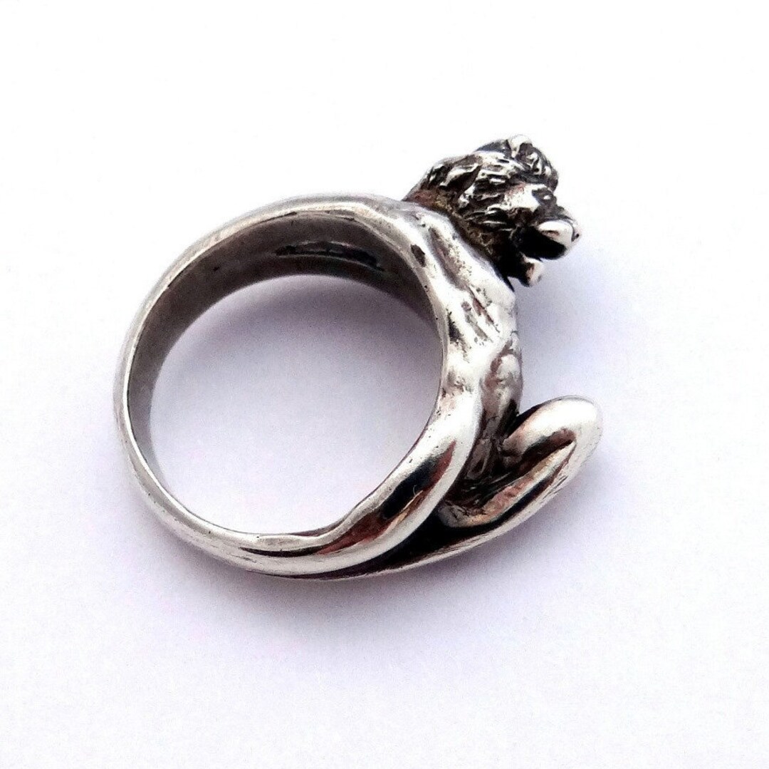 Sterling Silver Lion Ring Lion Man Lion Lion King Power - Etsy