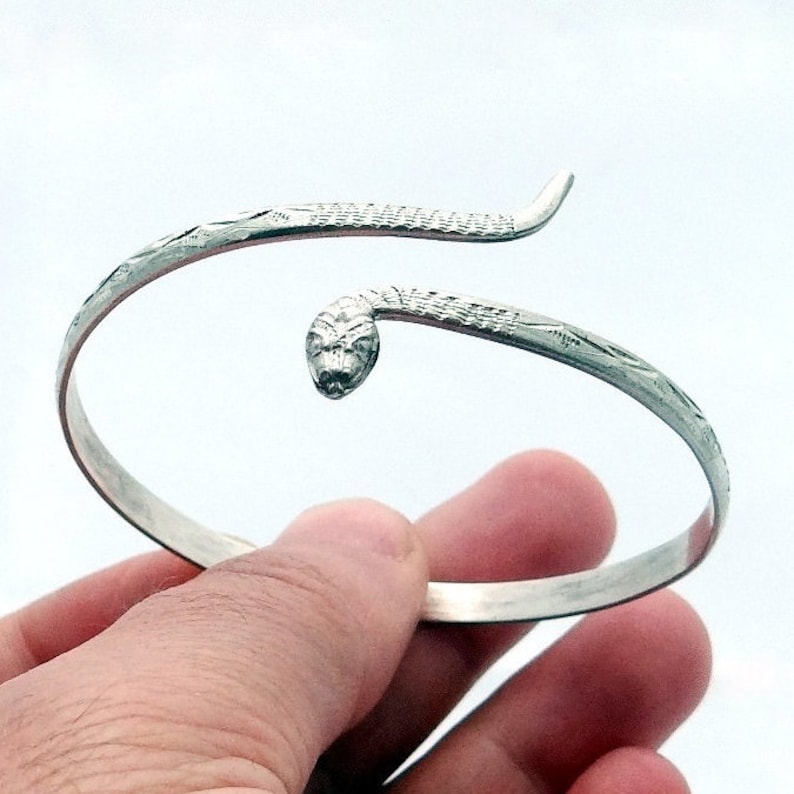 Snake Bracelet Silver Snake Bracelets Snake Wrap Bracelet Etsy
