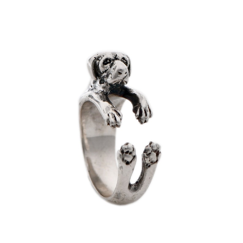Great Dane Ring, Sterling Silver Ring, Great Dane Art, Great Dane Jewelry, Dog Ring, Dog Jewelry, Animal Ring Animal Jewelry Adjustable Ring image 2