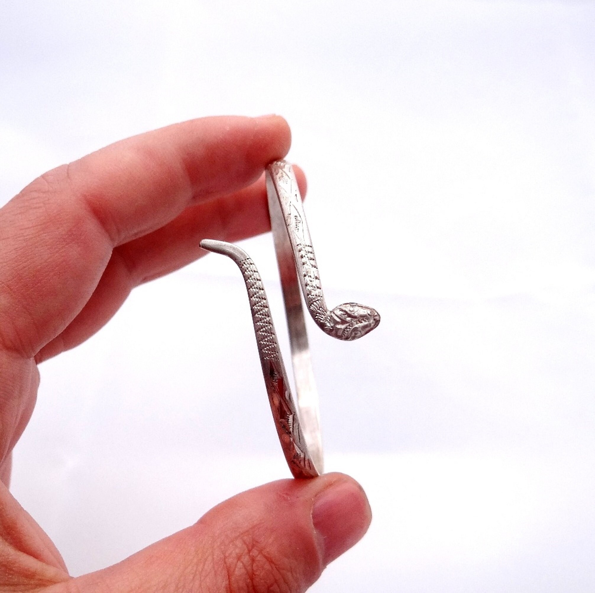 Snake bracelet silver snake bangle cuff bracelets snake wrap Etsy