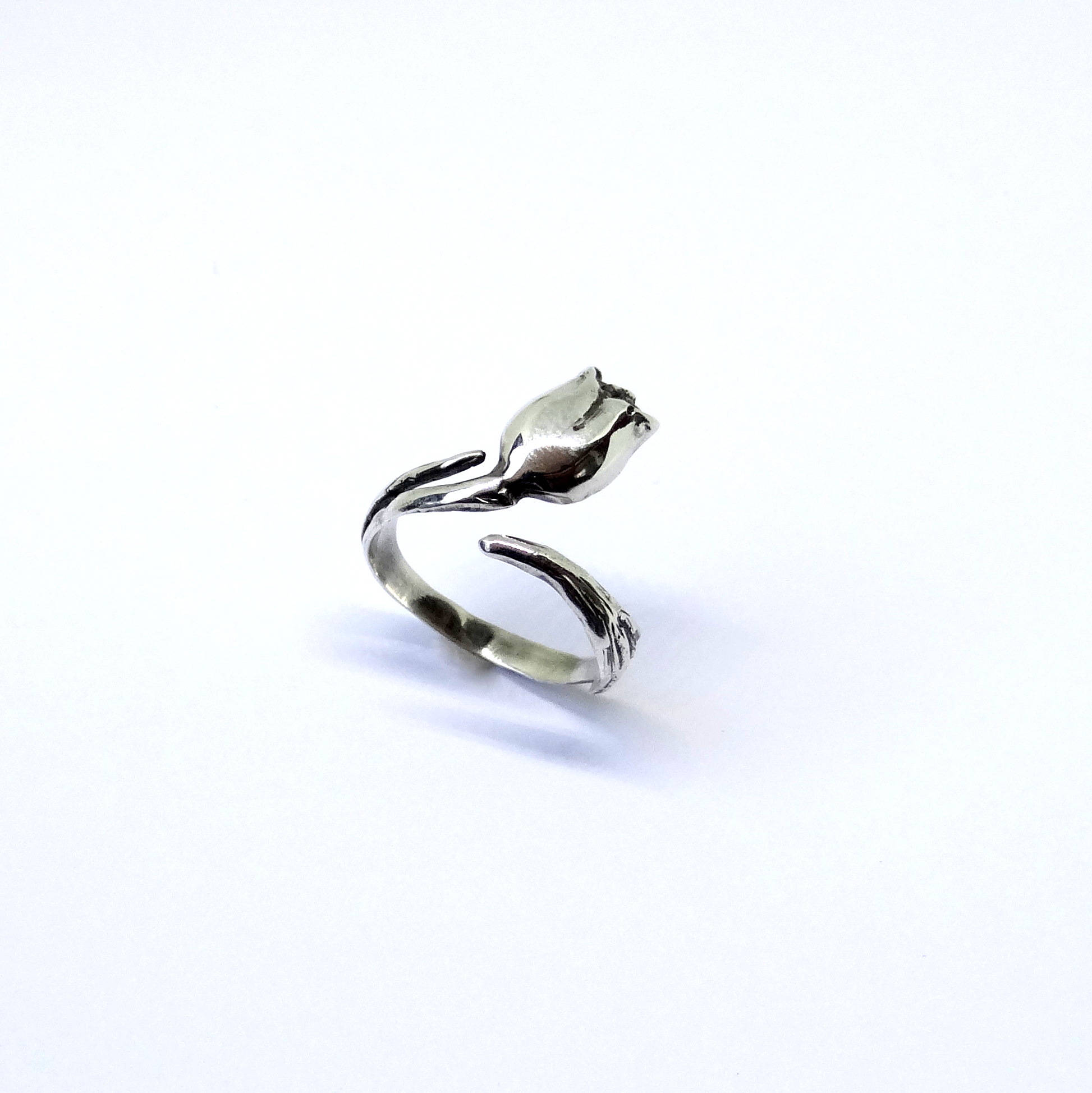 Exquisite Tulip Ring Silver Tulip Ring Flower Ring Tulip | Etsy