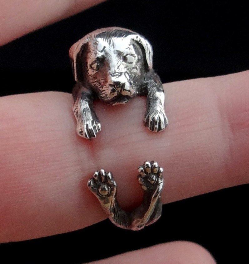 silver dog ring