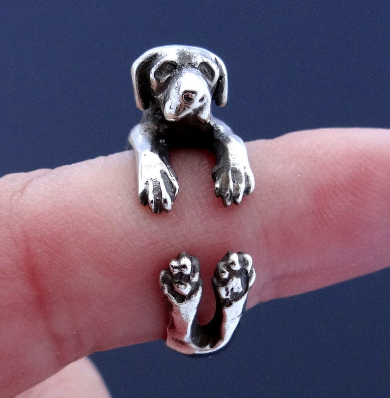 Great Dane Ring, Sterling Silver Ring, Great Dane Art, Great Dane Jewelry, Dog Ring, Dog Jewelry, Animal Ring Animal Jewelry Adjustable Ring image 1