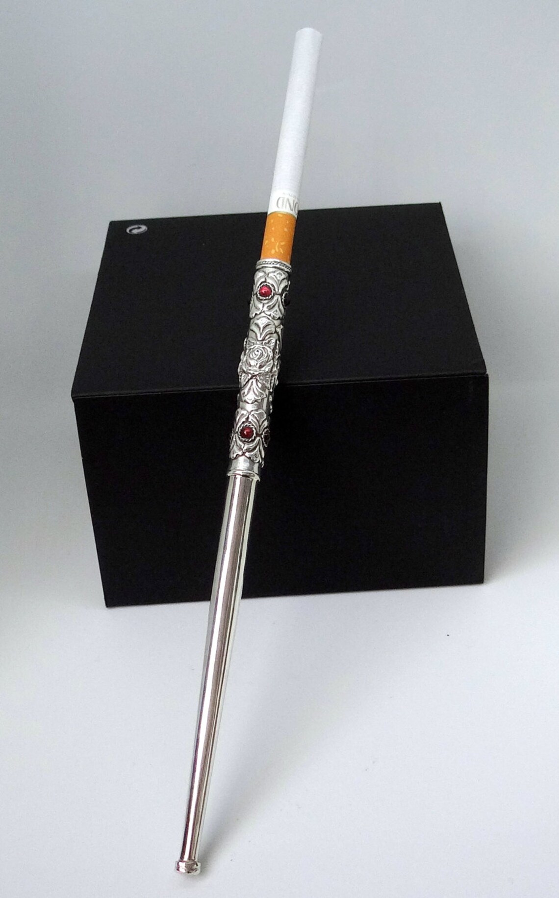 Long Cigarette Holder in Sterling Silver for Regular size Etsy
