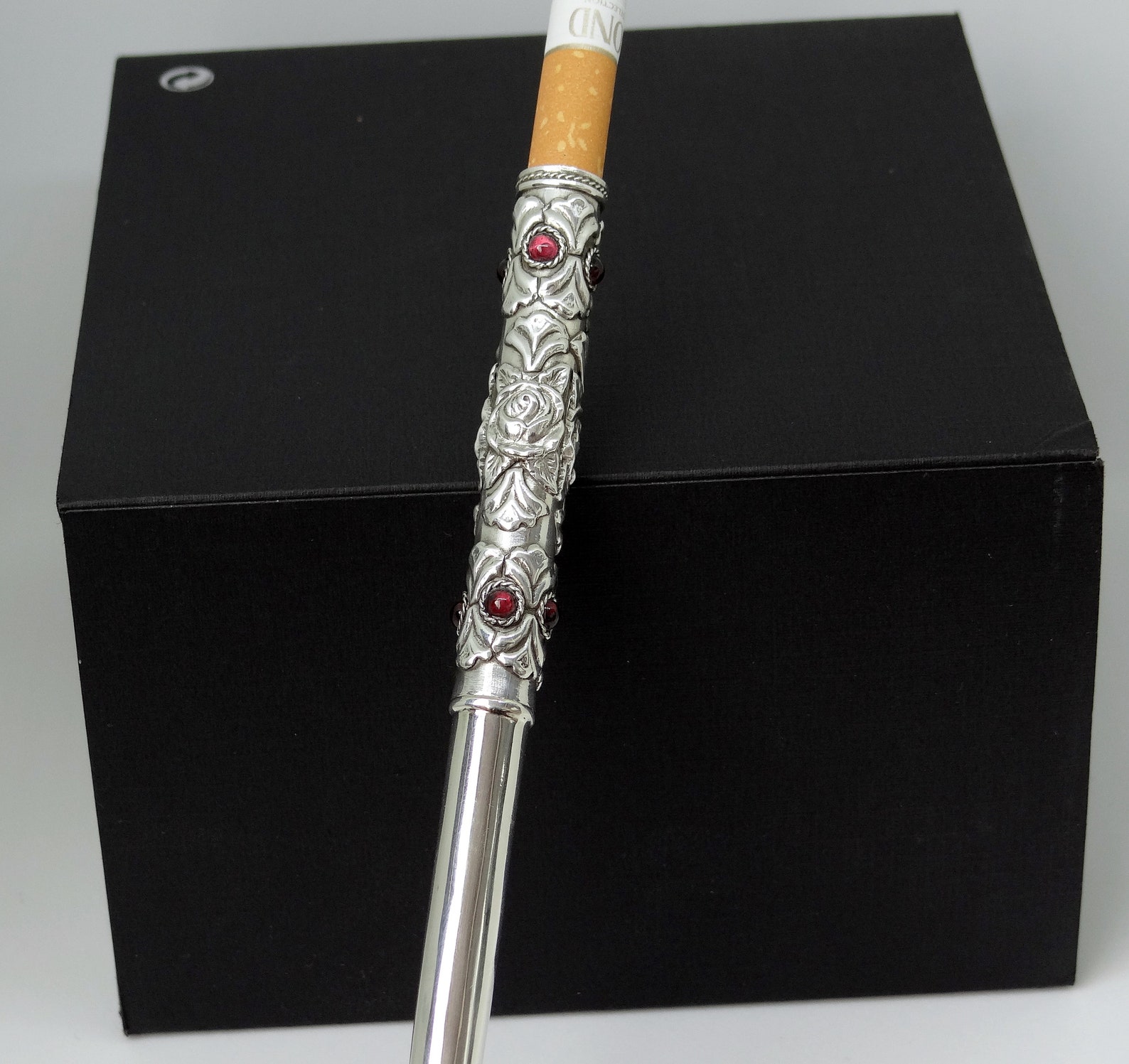 Long Cigarette Holder in Sterling Silver for Regular size Etsy