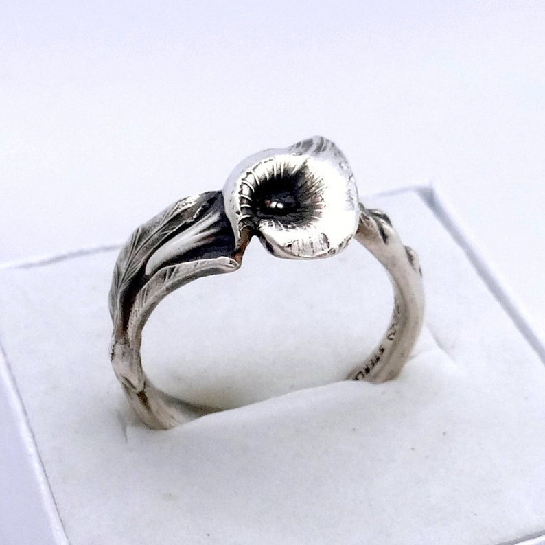 Calla Lily Ring Sterling Silver Spoon Ring Reed & Barton - Etsy