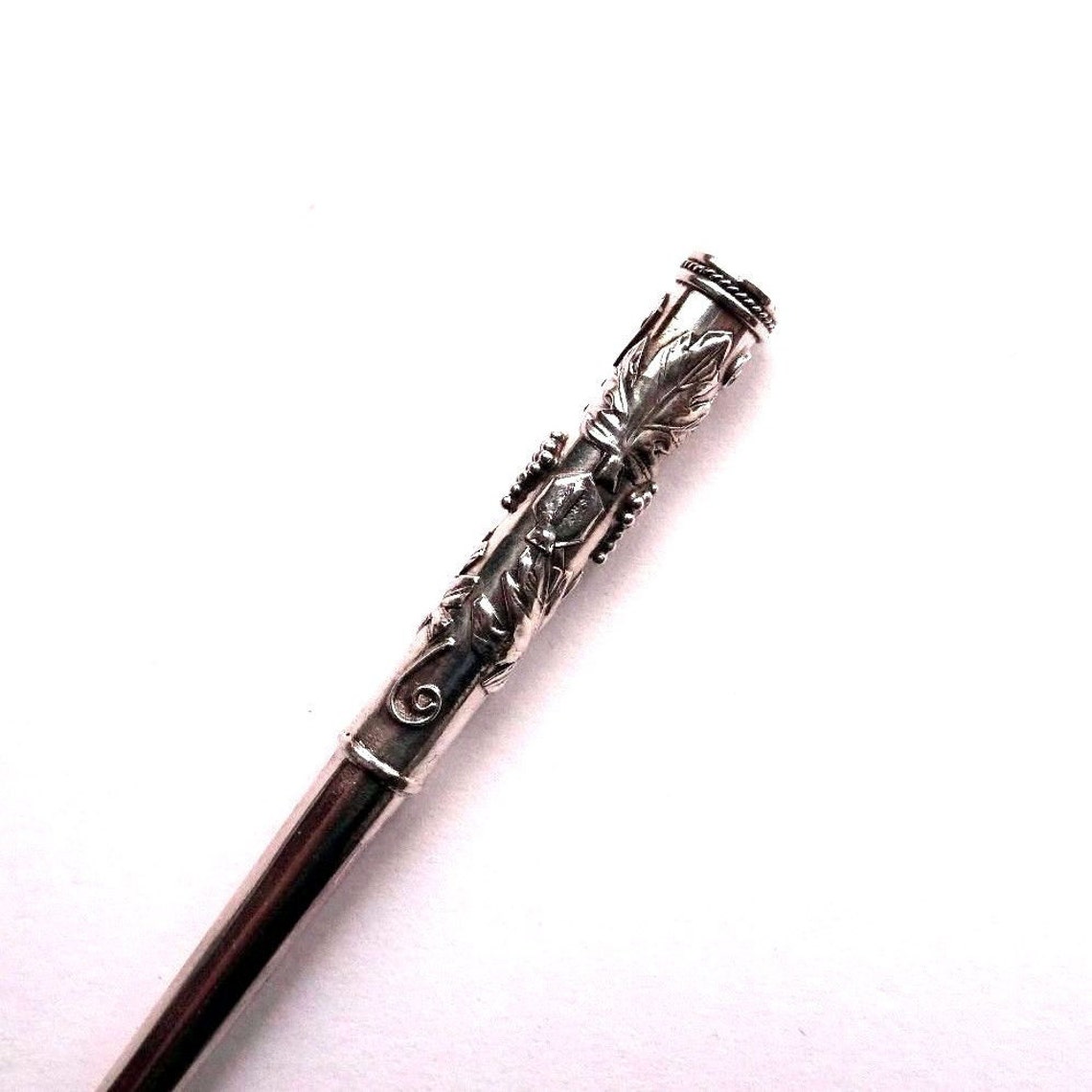 Silver Cigarette Holder for Slim Cigarettes with Floral Etsy Silver Cigarette Holder for Slim Cigarettes with Floral Etsy