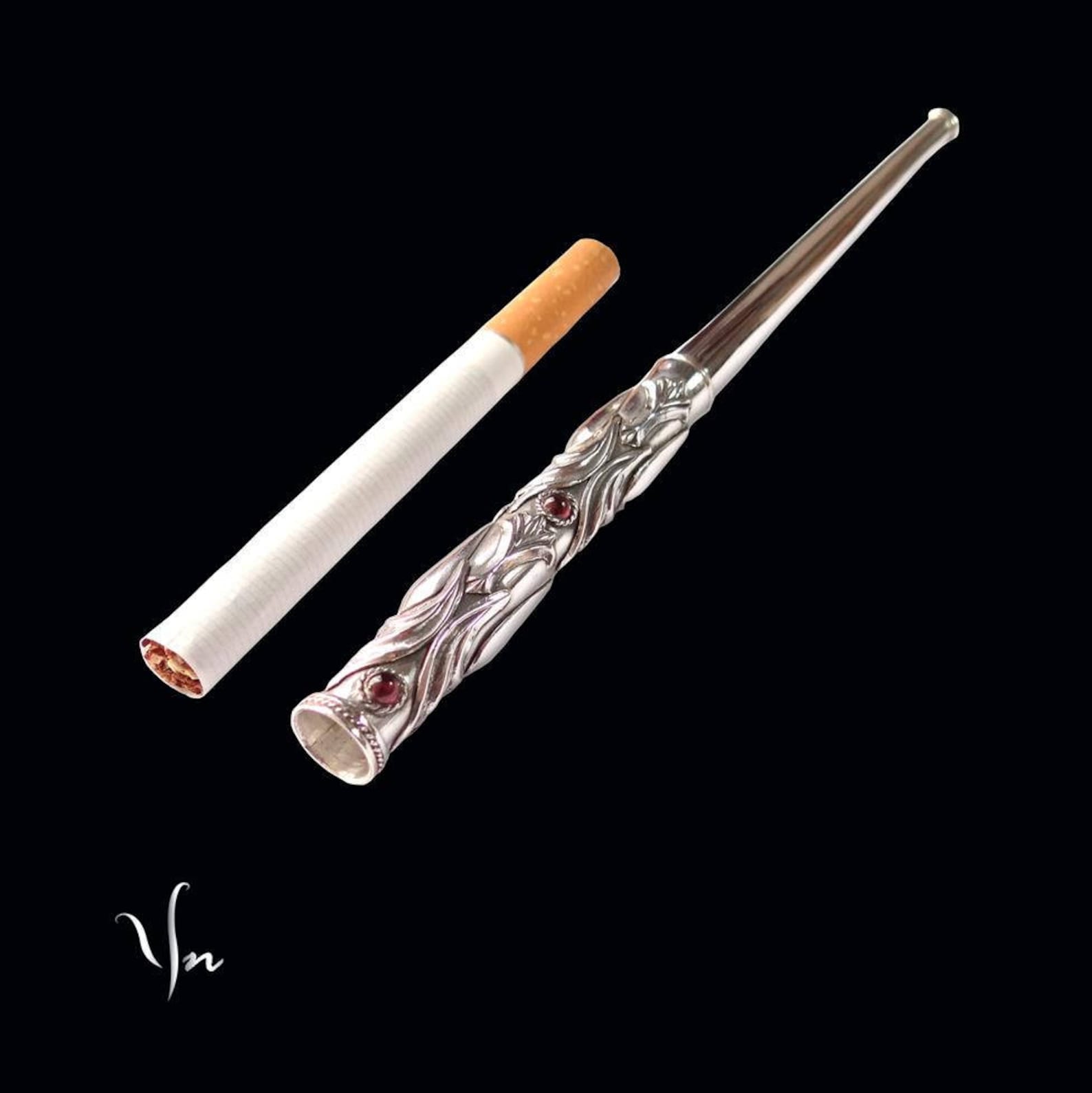 Long Cigarette Holder With Natural Stones for Regular Etsy