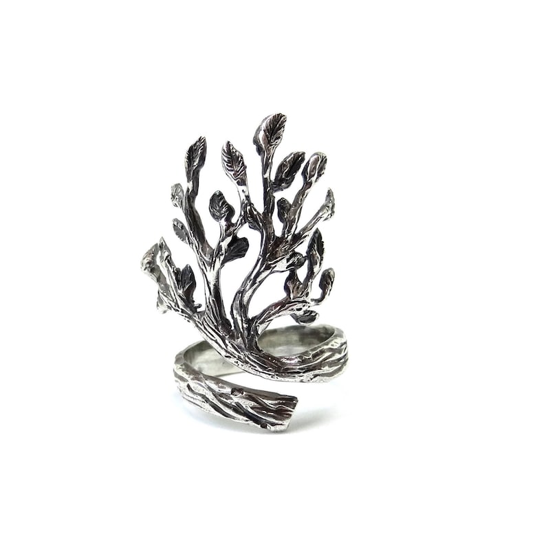 Sterling Silver Tree of Life Ring, Tree of Life Jewelry, Tree Ring image 1