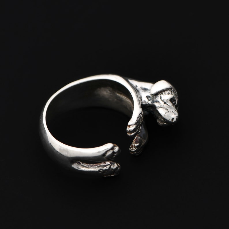 Great Dane Ring, Sterling Silver Ring, Great Dane Art, Great Dane Jewelry, Dog Ring, Dog Jewelry, Animal Ring Animal Jewelry Adjustable Ring image 10