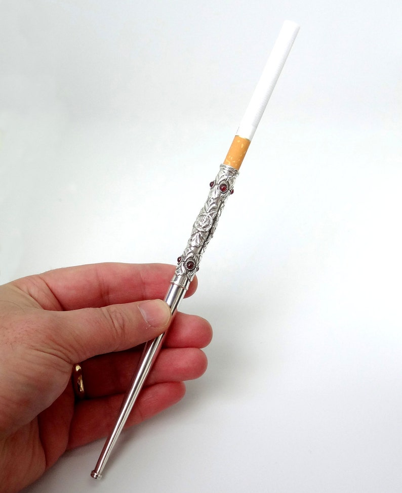 Long porteCigarette en argent Sterling pour la taille Etsy