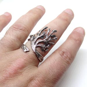 Sterling Silver Tree of Life Ring, Tree of Life Jewelry, Tree Ring image 3