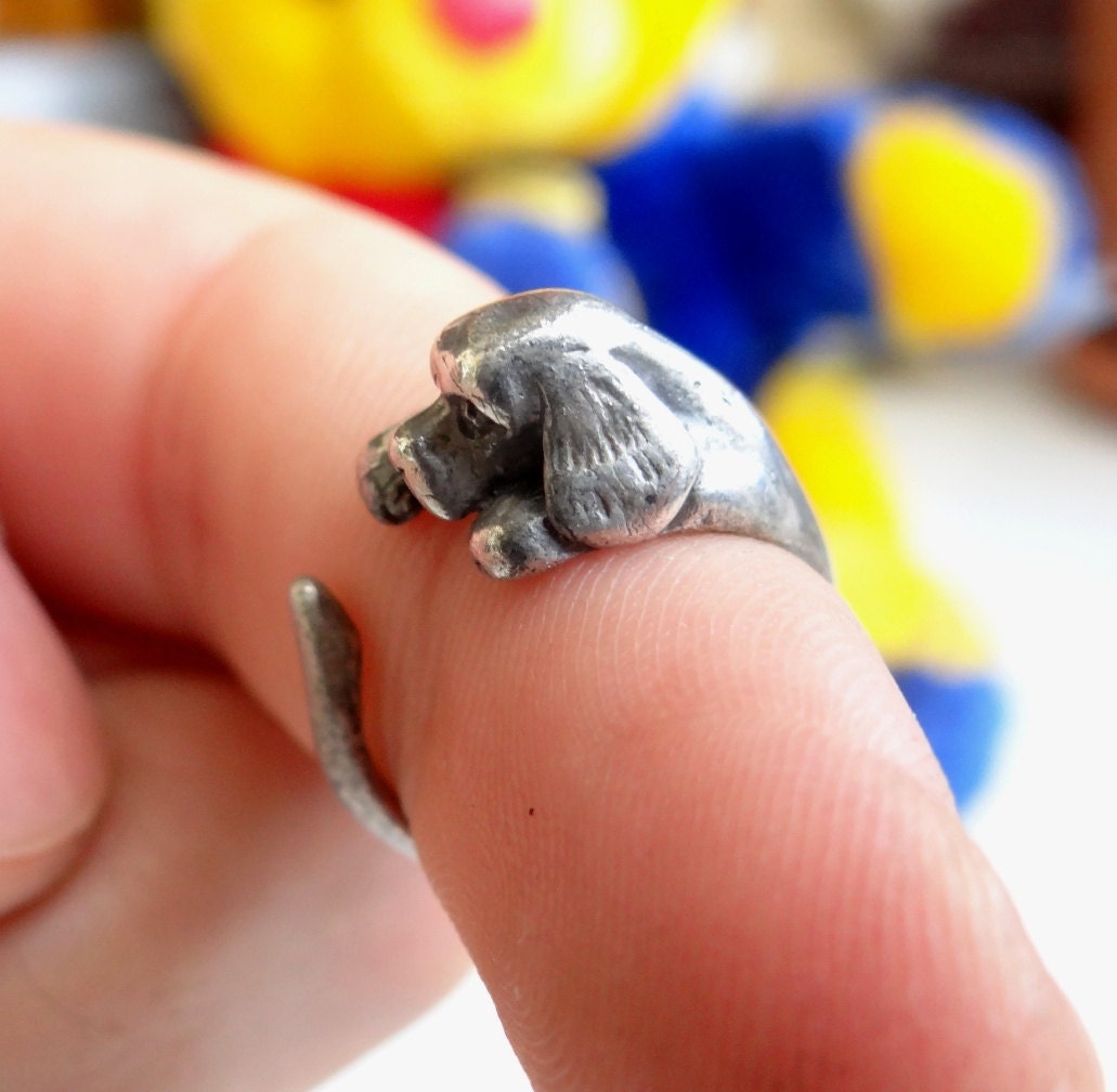 Cocker Spaniel Ring Sterling Silver Ring Silver Puppy Ring Etsy