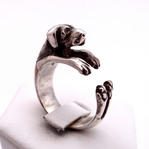 Great Dane Ring, Sterling Silver Ring, Great Dane Art, Great Dane Jewelry, Dog Ring, Dog Jewelry, Animal Ring Animal Jewelry Adjustable Ring image 5