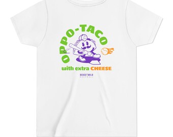 Oppo Taco Youth T-Shirt, Baseball Lifestyle Shirt, Baseball Drip Tees, Boys Baseball Gifts, Baseball Graphic Tee, Homerun Shirt