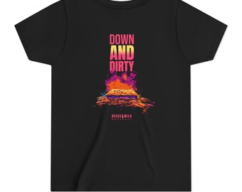 Down and Dirty Youth T-Shirt, Baseball Lifestyle Shirt, Boys Baseball Gifts, Baseball Graphic Tee, Baseball Meme Shirt, Baseball Dirt Shirt