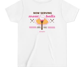 Meatballs Youth T-Shirt, Baseball Lifestyle Shirt, Baseball Drip Tees, Boys Baseball Gifts, Baseball Graphic Tee, Deuces Wild, Baseball Meme