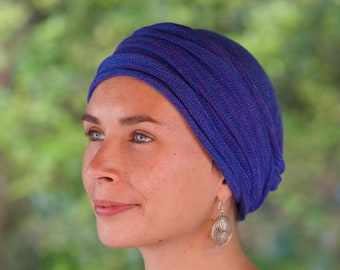 GERMANY Alchemy Blues | Cover All Head wrap -Turban Wrap - Chemo Hair Scarf in stock in Germany -orders shipped with Deutsche post .