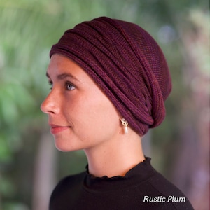 Australia Earth Tones Cover All Head wrap Turban Wrap Chemo Hair Scarf Hand made in Australia All Earth Colours image 3