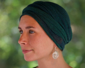 USA Forest and Olive Greens Cover All Head wrap -Turban Wrap - Chemo Hair Scarf USA orders ship from USA