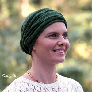 GERMANY Forest and Olive Greens Cover All Head wrap Turban Wrap Chemo Hair Scarf in stock in Germany shipped by Deutsche post . image 7