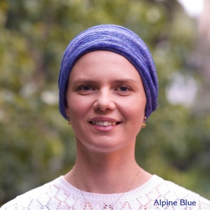 Blues Lapus Vivid or Alpine Cover All Head wrap Turban Wrap Chemo Hair Scarf USA orders ship from USA image 4