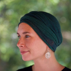 UK Forest Greens Cover All Head wrap Turban Wrap Chemo Hair Scarf in stock in the UK orders shipped with Royal Mail image 3