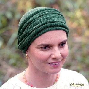 GERMANY Forest and Olive Greens Cover All Head wrap Turban Wrap Chemo Hair Scarf in stock in Germany shipped by Deutsche post . Olivgrün