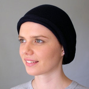 USA Black or Cream Turban Head Wrap - for hair loss  - Alopecia, Chemo Headwear Comfy Full Head Coverage, Soft Cotton, USA dispatch