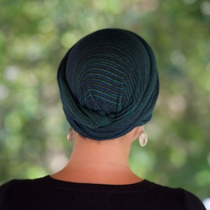 UK Forest Greens Cover All Head wrap Turban Wrap Chemo Hair Scarf in stock in the UK orders shipped with Royal Mail image 6