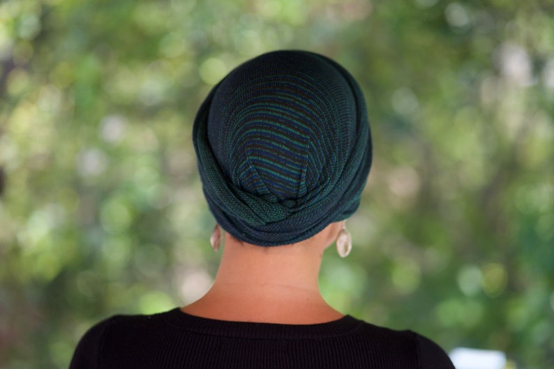 UK Forest Greens Cover All Head wrap Turban Wrap Chemo Hair Scarf in stock in the UK orders shipped with Royal Mail image 6