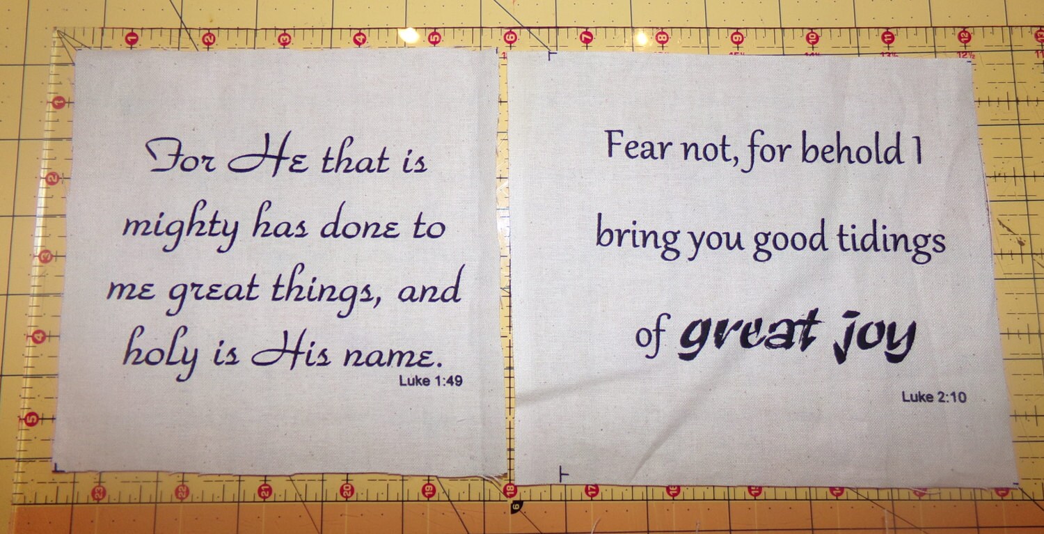 Small Holy Bible Scripture Fabric Blocks for Quilting Etsy