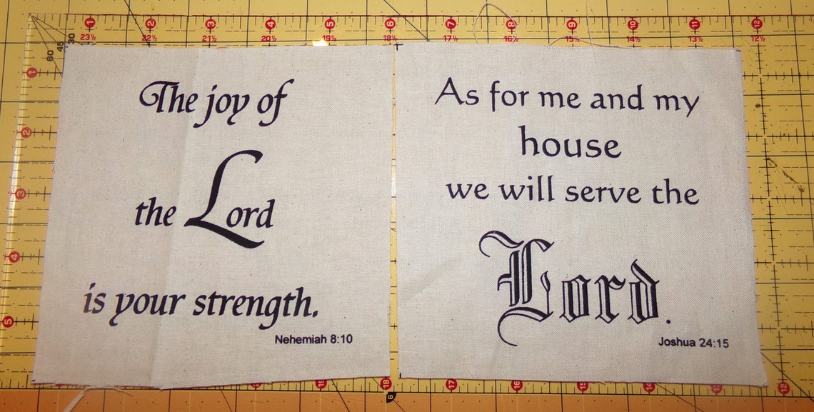 Small Holy Bible Scripture Fabric Blocks for Quilting Etsy