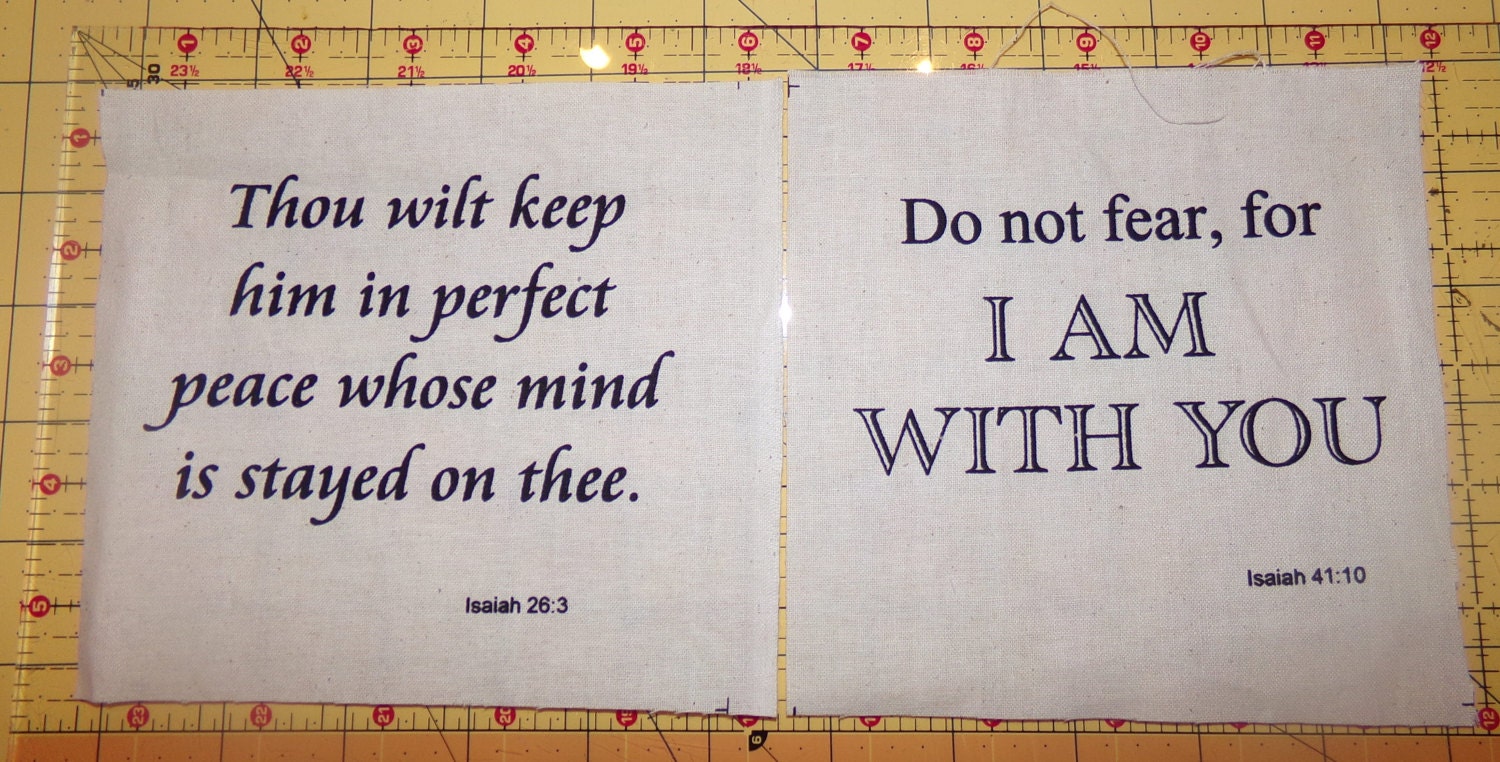 Small Holy Bible Scripture Fabric Blocks for Quilting Etsy