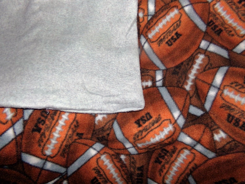 Football USA Handmade Double Fleece Blanket Throw Wrap Sewn Etsy