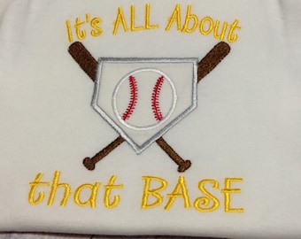 All about that Base, Baseball, Onesie, Shirt, All about that base Shirt, All about that base onesie