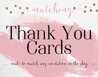 Thank You Cards- Printable - Add On
