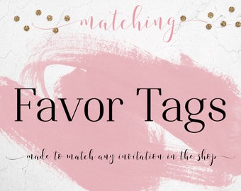 Favor Tags | Printable | Matching | Add On